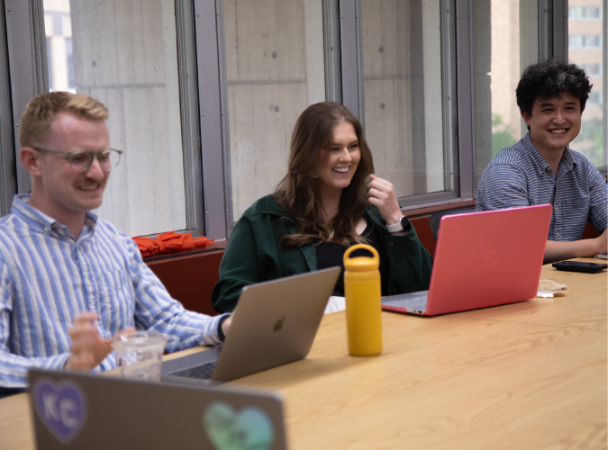 Graduate students in Comm Arts and student assistants for the WCFTR